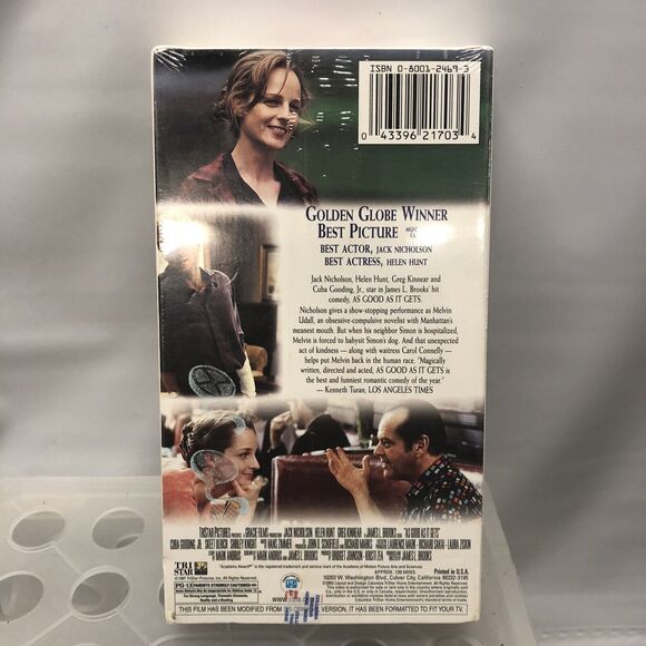 As Good as It Gets (VHS, 1998, Closed Caption) Watermark Sealed - Picture 2 of 8